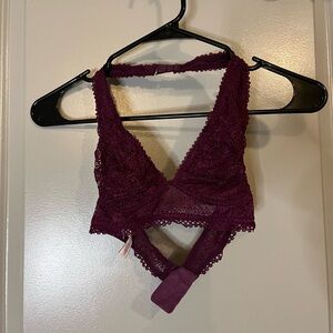 Victoria’s Secret Lace Bralette in Burgundy